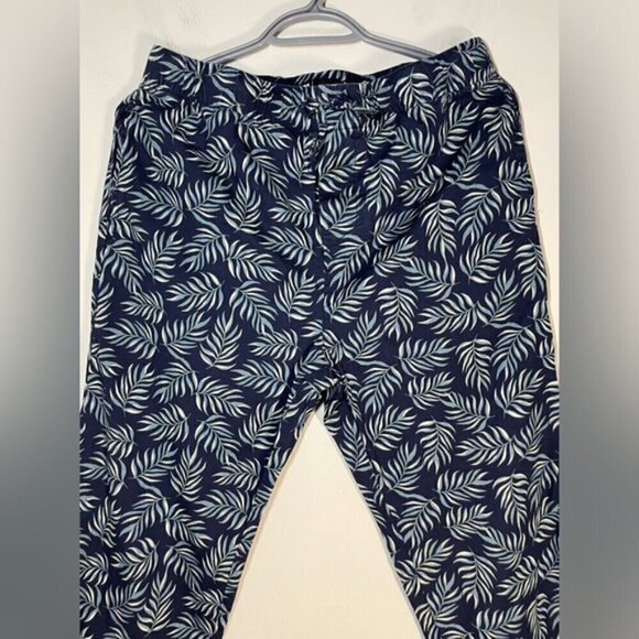 Le 31 Par Simons Organic Cotton Leaf Print Pants size S - Picture 5 of 5